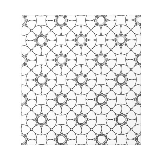 Bloc-note Motif géométrique islamique arabe Design mignon (Devant)