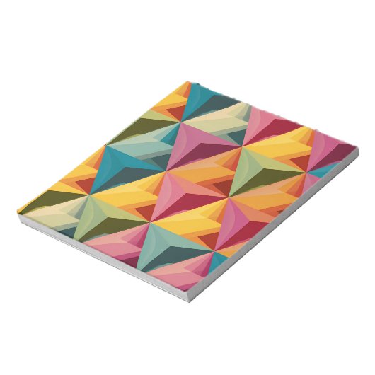 Bloc-note Motif géométrique triangulaire gras (Tourné)