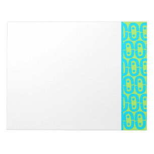 Bloc-note Motif géométrique turquoise et vert lime