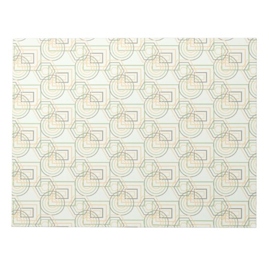 Bloc-note Motif géométrique vert (Devant)