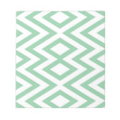 Bloc-note motif géométrique vert pastel (Devant)