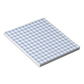 Bloc-note Motif Gingham Bleu Clair Imprimé Carreaux Classiqu (Incliné)