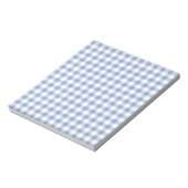 Bloc-note Motif Gingham Bleu Clair Imprimé Carreaux Classiqu (Tourné)