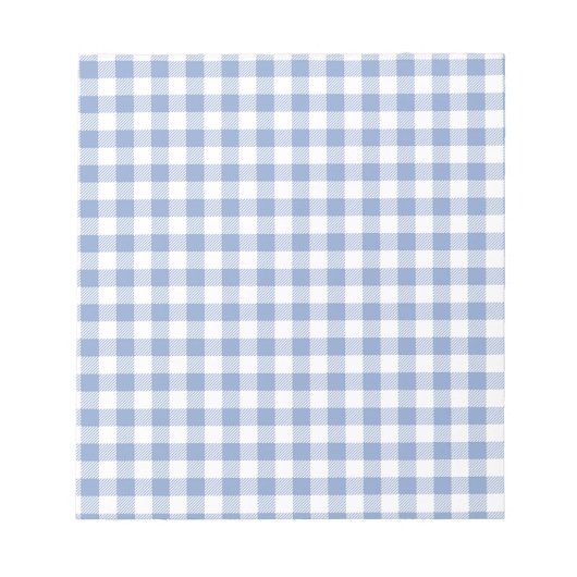 Bloc-note Motif Gingham Bleu Clair Imprimé Carreaux Classiqu (Devant)