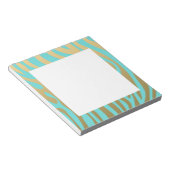 Bloc-note Motif Gold et Blue Zebra (Incliné)