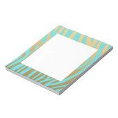 Bloc-note Motif Gold et Blue Zebra (Tourné)