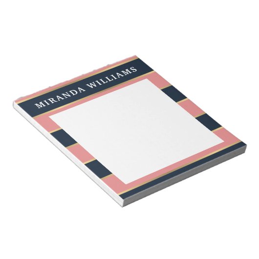 Bloc-note Motif Gras Rose Bleu Gold (Incliné)