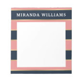 Bloc-note Motif Gras Rose Bleu Gold (Devant)