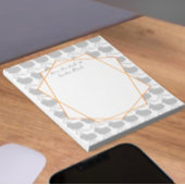 Bloc-note Motif gris du milieu du siècle Silhouette