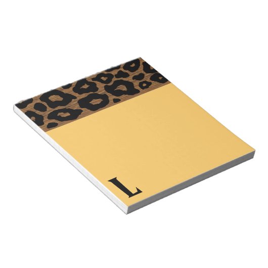 Bloc-note Motif léopard en bois Pop (Incliné)