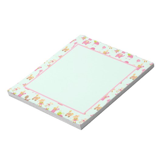 Bloc-note Motif mignon avec Animaux et Jouets heureux (Tourné)