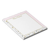Bloc-note Motif moderne en marbre rose rose or Terrazzo (Incliné)