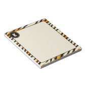 Bloc-note Motif Monogramme Rayures de Tigre Noir Orange (Incliné)