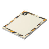Bloc-note Motif Monogramme Rayures de Tigre Noir Orange (Tourné)