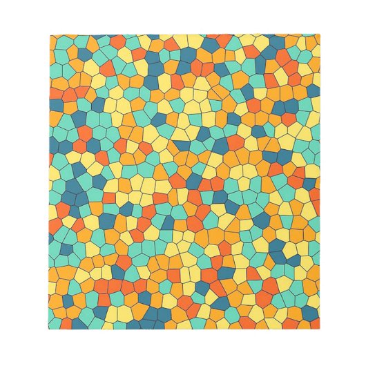 Bloc-note Motif mosaïque vibrant (Devant)