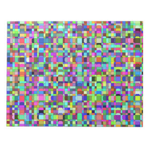 Bloc-note Motif multicolore de formes de carrés abstraits