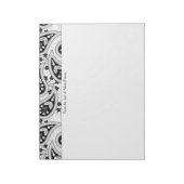 Bloc-note Motif noir et blanc Paisley (Tourné)