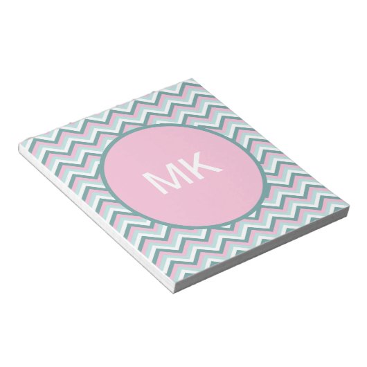 Bloc-note Motif Ocean Mist Chevron (Incliné)