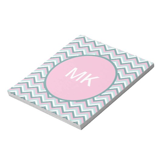 Bloc-note Motif Ocean Mist Chevron (Tourné)