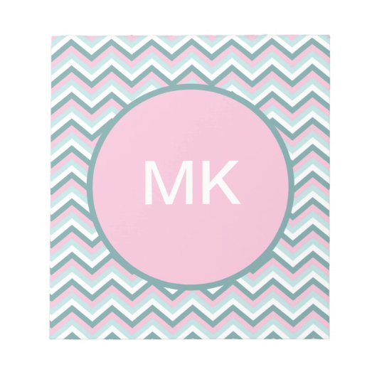 Bloc-note Motif Ocean Mist Chevron (Devant)