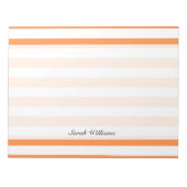 Bloc-note Motif orange et blanc de rayure (Devant)