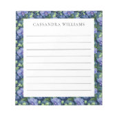 Bloc-note Motif orchidée violet Nom personnalisé Linked (Devant)