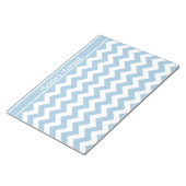 Bloc-note Motif Pale Blue et White Chevrons (Incliné)