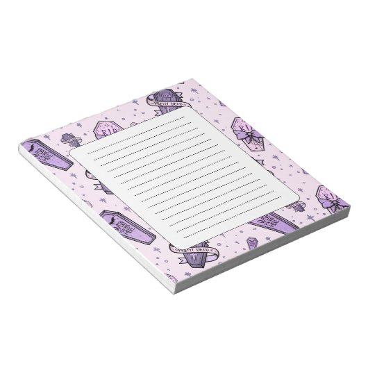Bloc-note Motif Pastel Goth Coffins (Incliné)