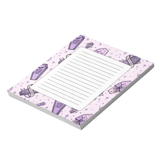 Bloc-note Motif Pastel Goth Coffins (Tourné)