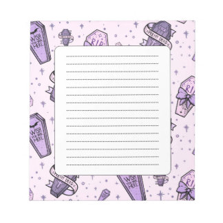 Bloc-note Motif Pastel Goth Coffins