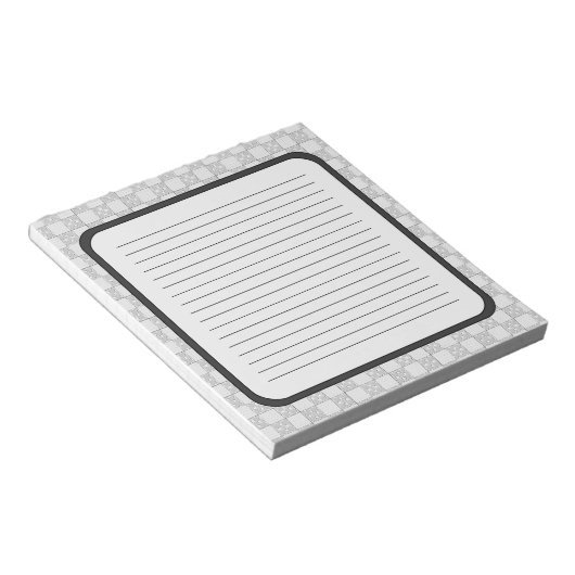 Bloc-note Motif patchwork gris (Incliné)
