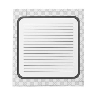 Bloc-note Motif patchwork gris