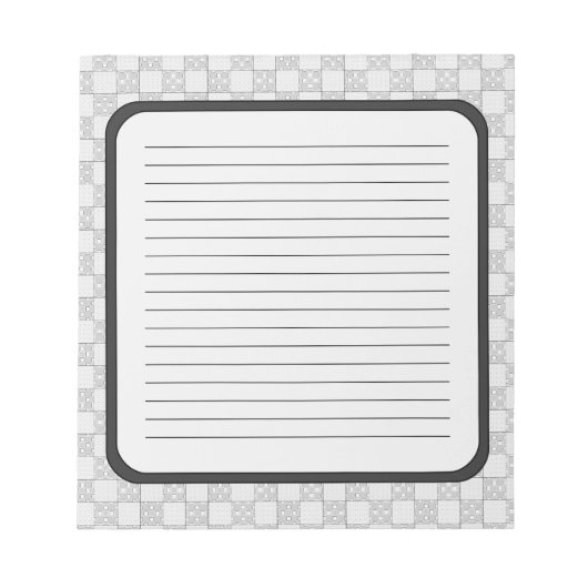 Bloc-note Motif patchwork gris (Devant)
