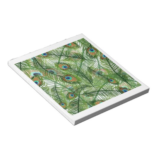 Bloc-note Motif Peacock plumes (Incliné)