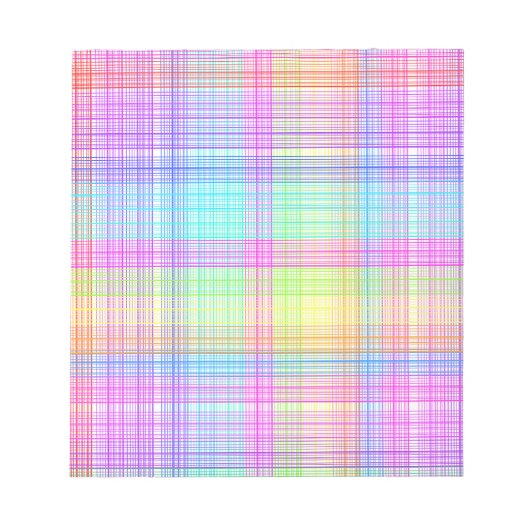 Bloc-note Motif Plaid coloré (Devant)