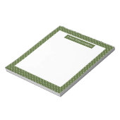 Bloc-note Motif Points Blancs Sur Fond Vert Olive Et Texte (Tourné)