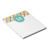 Bloc-note Motif Pois coloré avec Monogramme (Incliné)