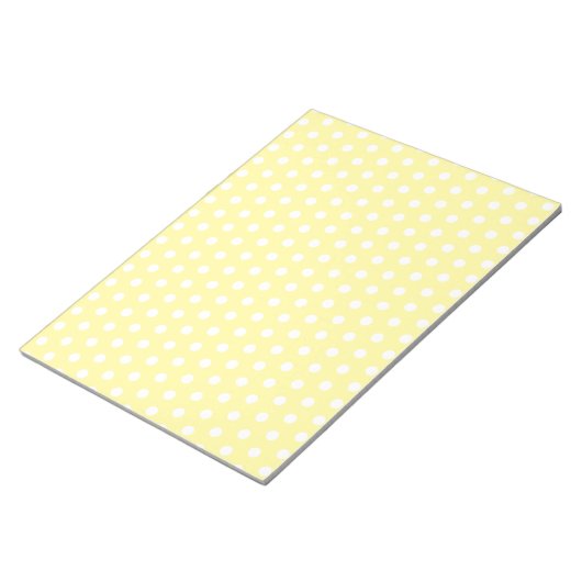 Bloc-note Motif pois jaune. Spotty. (Incliné)