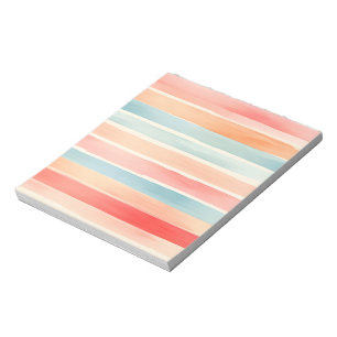 Bloc-note Motif rayure coloré aquarelle lumineux