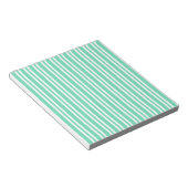 Bloc-note Motif Rayures Blanches Aquamarine (Incliné)