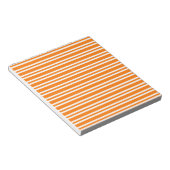 Bloc-note Motif rayures orange blanc (Incliné)