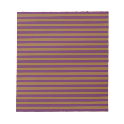 Bloc-note Motif Rayures Orange Violet (Devant)