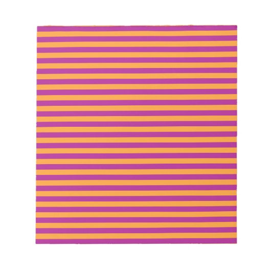 Bloc-note Motif Rayures Orange Violet (Devant)