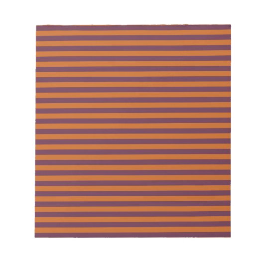 Bloc-note Motif Rayures Orange Violet (Devant)