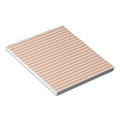Bloc-note Motif Rayures Pêche Marron (Incliné)