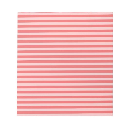 Bloc-note Motif Rayures Rose Rouge (Devant)