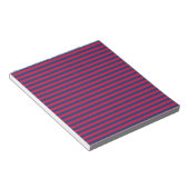 Bloc-note Motif Rayures Rouge Bleu (Incliné)