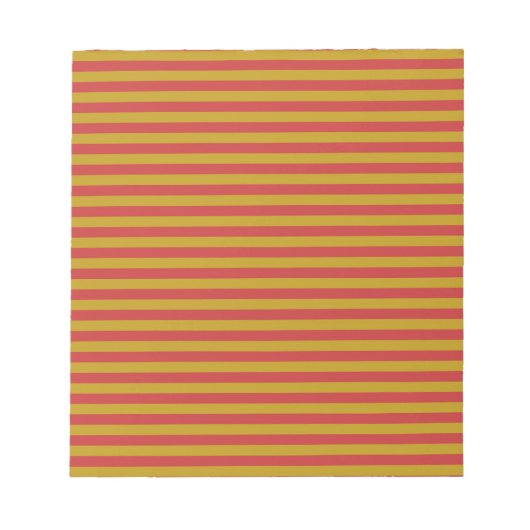 Bloc-note Motif rayures rouge jaune (Devant)