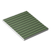 Bloc-note Motif rayures vertes noires (Incliné)