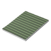 Bloc-note Motif rayures vertes noires (Tourné)